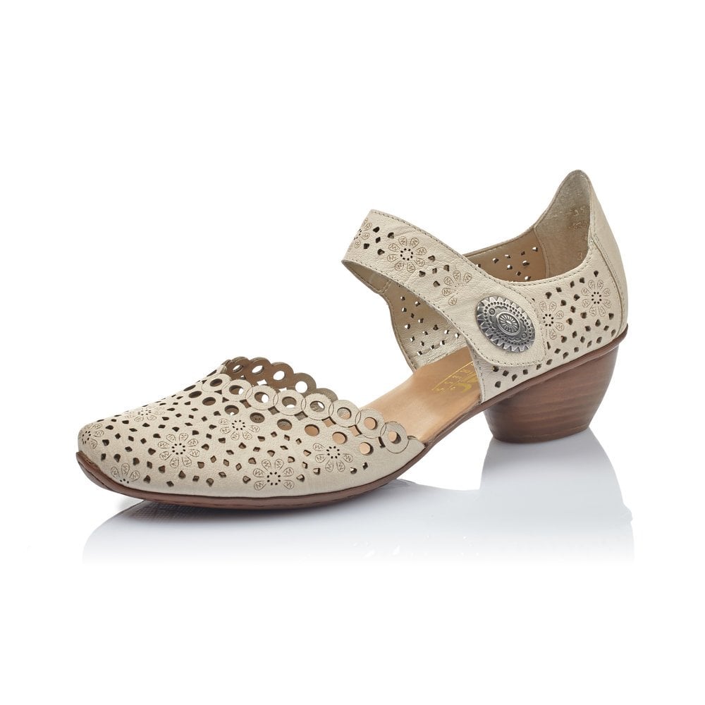 Rieker Skor Dam Beige - Hook & Loop Shoes | 063847GAS